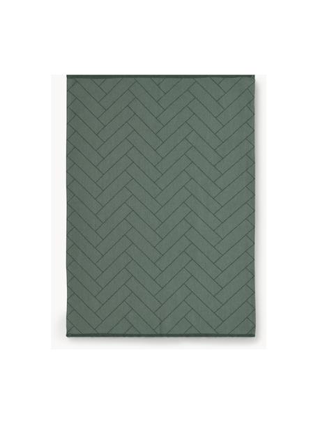 Strofinaccio in cotone Tiles 2 pz, 100% cotone, Verde scuro, Larg. 50 x Lung. 70 cm