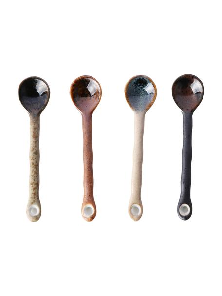 Cuillères à café Yunomi, 4 pièces, Grès cérame, Multicolore, Long. 12 cm