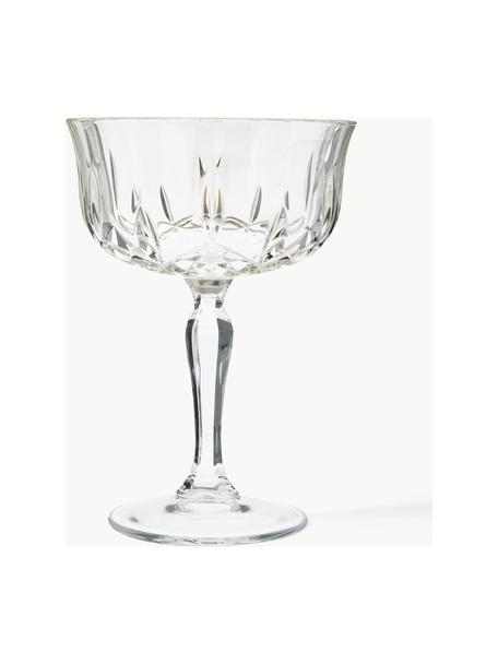 Copas pompadour de champán de cristal con relive Opera, 6 uds., Cristal Luxion 

¡Trae el brillo del cristal a tu mesa de comedor! El cristal es excepcionalmente transparente y pesado, lo que significa que se siente valioso y al mismo tiempo tiene un buen aspecto. Además, los delicados cortes hacen de cada pieza un detalle especial, práctico y bonito., Transparente, Ø 10 x Al 14 cm, 240 ml