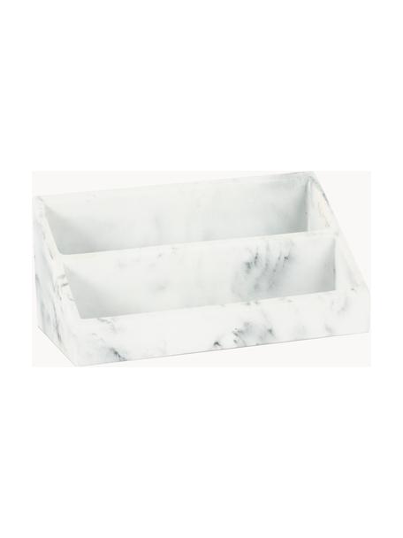 Kosmetik-Organizer Felicity in Marmor-Optik, Polyresin, Marmor-Optik Weiss, B 26 x H 12 cm