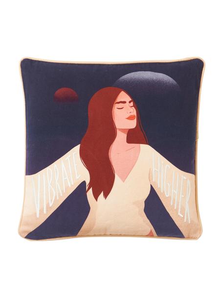 Housse de coussin 40x40 motif figuratif Junia, 100 % coton, Multicolore, larg. 40 x long. 40 cm
