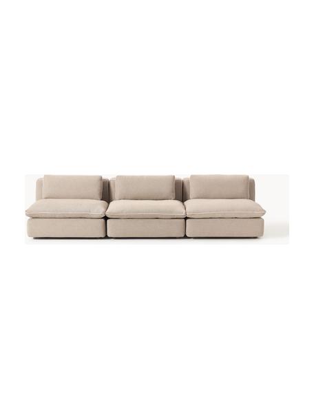 Modulares Sofa Felix (3-Sitzer), Bezug: 100 % Polyester Der strap, Gestell: Massives Kiefern- und Fic, Füße: Kunststoff Dieses Produkt, Webstoff Beige, B 300 x T 110 cm