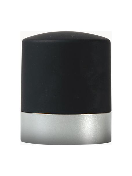 Tapones para botella Axel, 2 uds., Plástico, metal, Negro, plateado, Ø 4 x Al 5 cm