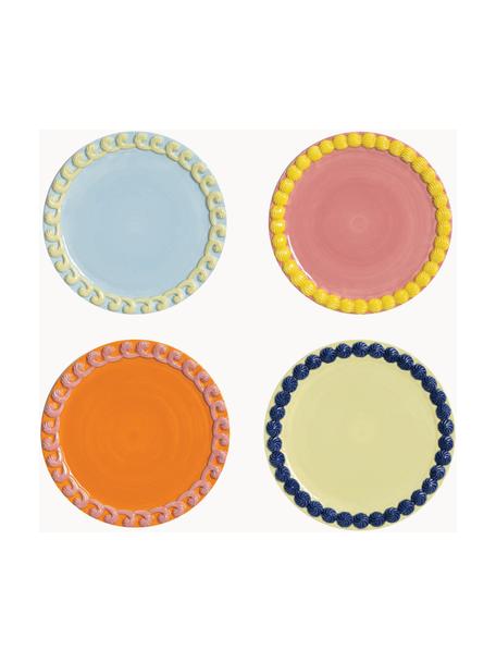 Set 4 piatti da colazione in dolomite Whip, Dolomite, smaltata, Multicolore, Ø 17 cm