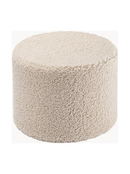 Kinder-Pouf Sugar aus Teddy, Ø 40 cm, Bezug: Teddy (100 % Polyester), Teddy Hellbeige, Ø 40 x H 25 cm