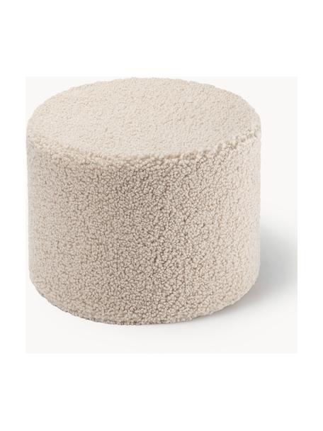 Kinder-Pouf Sugar aus Teddy, Ø 40 cm, Bezug: Teddy (100 % Polyester), Teddy Hellbeige, Ø 40 x H 25 cm