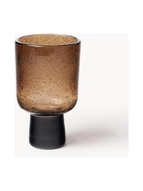 Copas artesanales con burbujas de aire Bari, 6 uds., Vidrio, Marrón, Ø 7 x Al 12 cm, 250 ml