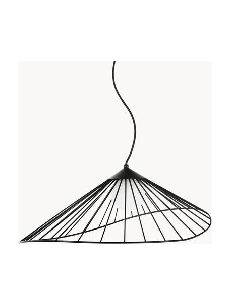 Design hanglamp Silvan, Lampenkap: glas, Zwart, B 59 x H 20 cm