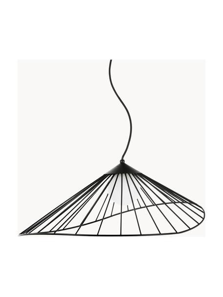 Lámpara de decho de diseño Silvan, Pantalla: vidrio, Anclaje: metal, Negro, An 59 x Al 20 cm
