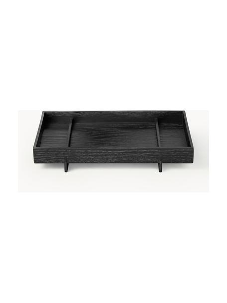 Plateau de service en bois Abento, Bois dur, Noir, B 50 x L 30 cm