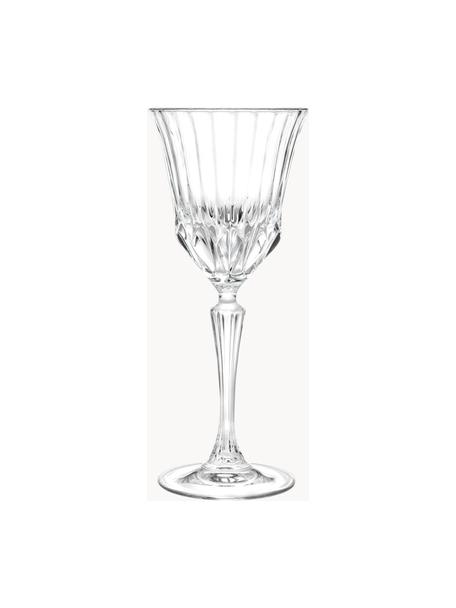 Calici in cristallo con rilievo Adagio 6 pz, Cristallo Luxion, Trasparente, Ø 8 x Alt. 25 cm