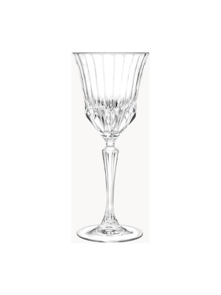 Kristall-Weingläser Adagio mit Relief, 6 Stück , Kristallglas, Transparent, Ø 9 x H 21 cm, 280 ml