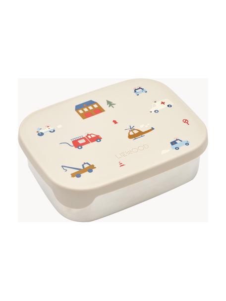 Lunch-Box Arthur, 18/8 Edelstahl, Silikon, Off White, Hellbeige, B 17 x H 6 cm