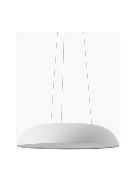 Grote LED hanglamp Maggiolone, dimbaar, Lampenkap: gelakt aluminium, Wit, Ø 60 x H 12 cm