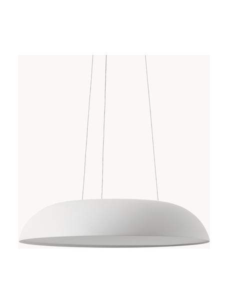 Grote LED hanglamp Maggiolone, dimbaar, Lampenkap: gelakt aluminium, Wit, Ø 60 x H 12 cm