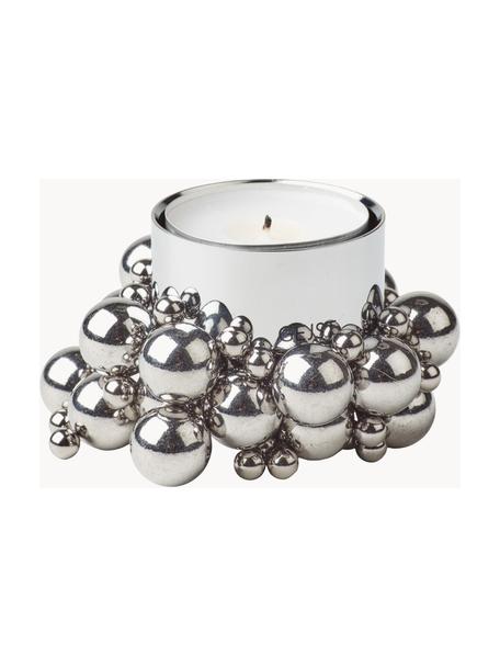 Magnetický svícen na čajovou svíčku Molekyl, Potažená ocel, Stříbrná, Ø 4 cm, V 3 cm