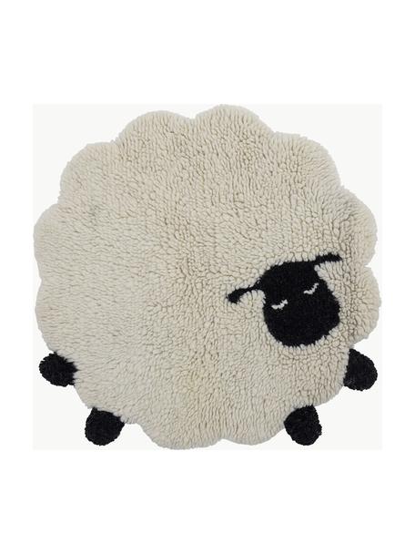 Tapis en laine pour enfant à poils longs Dolly, 100 % laine

Les tapis en laine peuvent perdre des fibres lors des premières semaines et des peluches peuvent se former, ce phénomène est naturel et diminue à mesure de votre usage et du temps, Blanc cassé, noir, Ø 84 cm (taille XS)