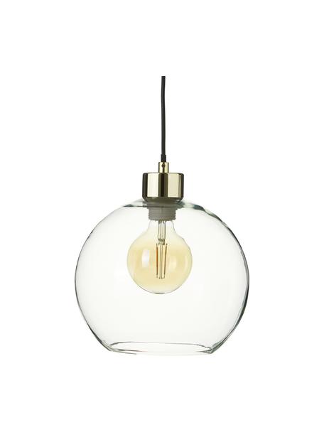 Malá závesná lampa zo skla Irina, Odtiene zlatej, Ø 24 x V 22 cm