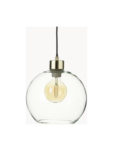 Malá závesná lampa zo skla Irina, Odtiene zlatej, Ø 24 x V 22 cm