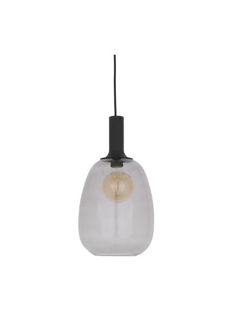 Malá závesná lampa zo skla Alton, Čierna, sivá, Ø 23 x V 43 cm