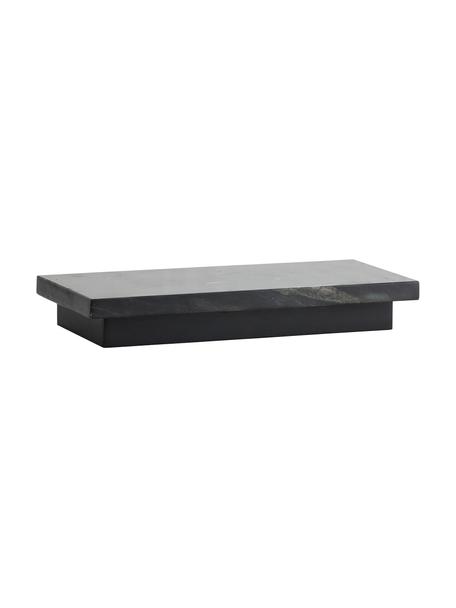 Estante de pared de mármol Pau, Estante: mármol, Fijación: metal, Negro, An 35 x Al 5 cm