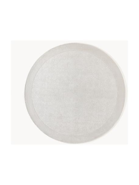 Okrúhly koberec s nízkym vlasom Kari, 100 % polyester s certifikátom GRS, Odtiene sivej, Ø 200 cm (veľkosť L)