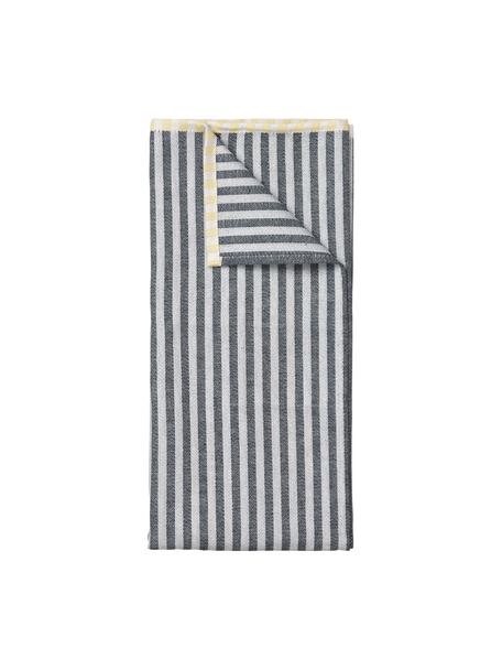 Pruhované bavlnené utierky Lamel, 2 ks, 100 %  bavlna, Tmavozelená, biela, žltá, Š 50 x D 70 cm