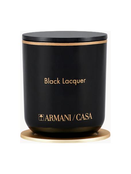 Geurkaars Pegaso Black Lacquer (amber), Houder: glas, Deksel: kunsthars, Amber, Ø 6 x H 7 cm