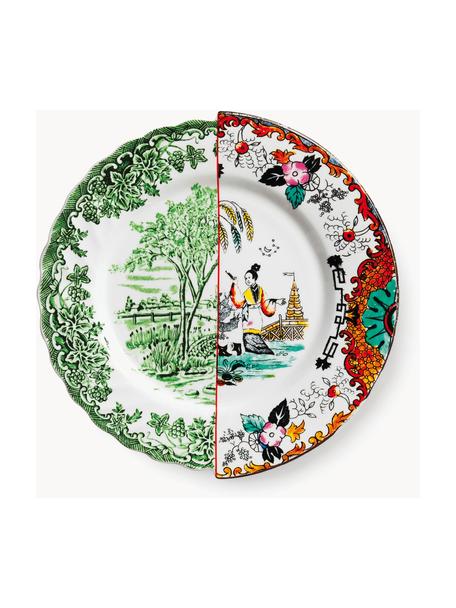 Assiettes plates artisanales Hybrid, 2 pièces, Porcelaine Fine Bone China, Multicolore, Ø 28 cm