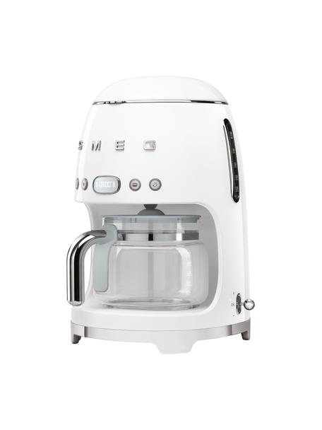 Filterkaffeemaschine 50's Style in Weiß, Gehäuse: Metall, lackiert, Weiß, glänzend, B 26 x H 36 cm
