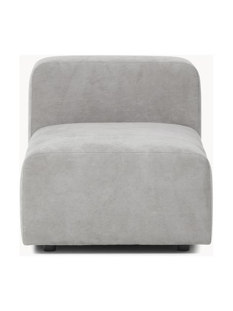 Moduł środkowy Lena, Tapicerka: tkanina (88% poliester, 1, Stelaż: drewno sosnowe, sklejka, , Nogi: tworzywo sztuczne, Jasnoszara tkanina, S 76 x G 106 cm