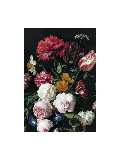 Carta da parati Golden Age Flowers, Tessuto non tessuto, ecologico e biodegradabile, Multicolore opaco, Larg. 196 x Alt. 280 cm