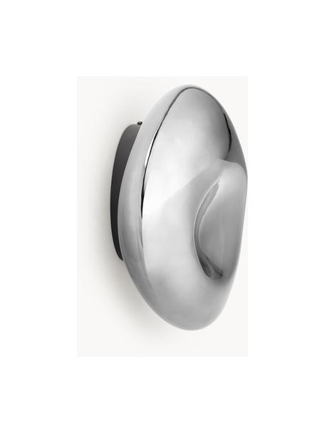 Ručne fúkaná nástenná lampa Mabell, Odtiene striebornej, Š 28 x H 13 cm