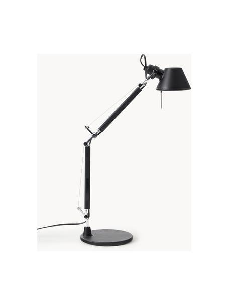 Lampa biurkowa Tolomeo Micro, Stelaż: aluminium powlekane, Czarny, S 43 x W 37 cm