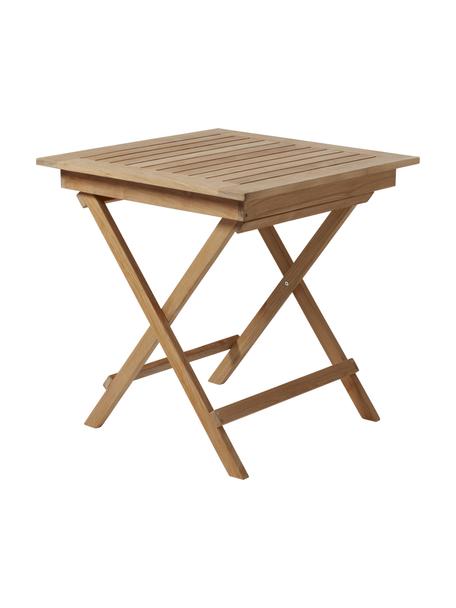 Skladací záhradný stôl z tíkového dreva York, 70 x 70 cm, Tíkové drevo, brúsené
S certifikátom V-legal, Tíkové drevo, Š 70 x V 73 cm