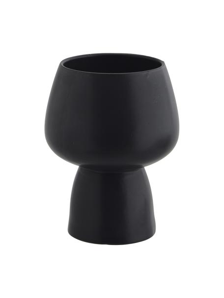 Portavaso piccolo Ilona, Gres, Nero, Ø 16 x Alt. 21 cm