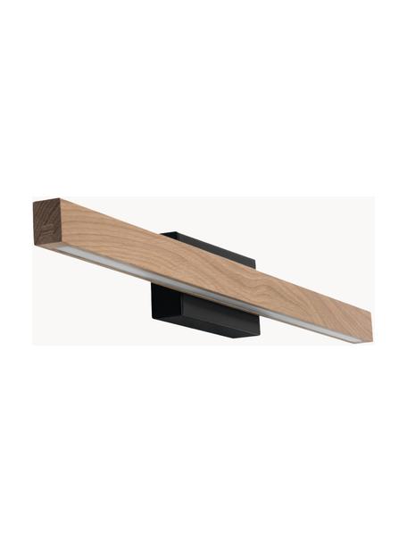 Nástěnné LED svítidlo z dubového dřeva Aqua Viva, Černá, světlé dřevo, Š 60 cm, V 8 cm