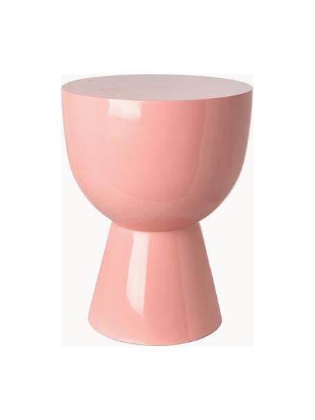 Table d'appoint ronde Tam Tam, Plastique, laqué, Pêche, Ø 36 x haut. 46 cm