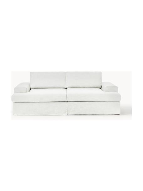 Modulares Sofa Russell (3-Sitzer) mit abnehmbaren Bezügen, Bezug: 100% Baumwolle Der strapa, Gestell: Massives Kiefernholz, Spe, Webstoff Off White, B 206 x T 103 cm