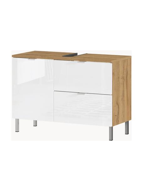 Meuble sous vasque Sydney, larg. 80 cm, Bois, blanc, larg. 80 x long. 56 cm