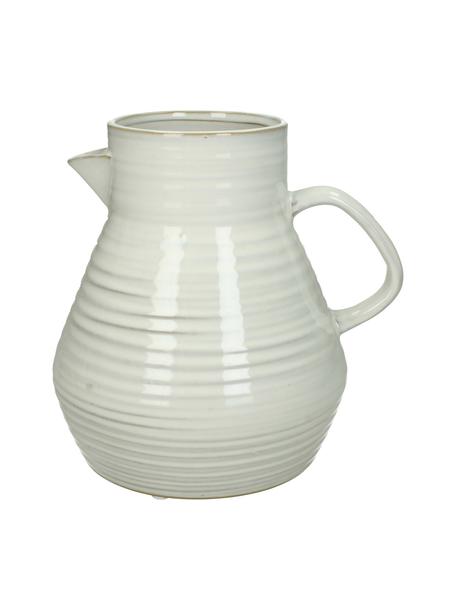 Krug-Vase Pitcher aus Steingut, Steingut, Gebrochenes Weiss, Beige, 20 x 20 cm