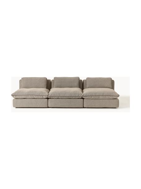 Modulares XL-Sofa Felix (3-Sitzer), Bezug: 100 % Polyester Der strap, Gestell: Massives Kiefern- und Fic, Füße: Kunststoff Dieses Produkt, Webstoff Greige, B 300 x T 140 cm