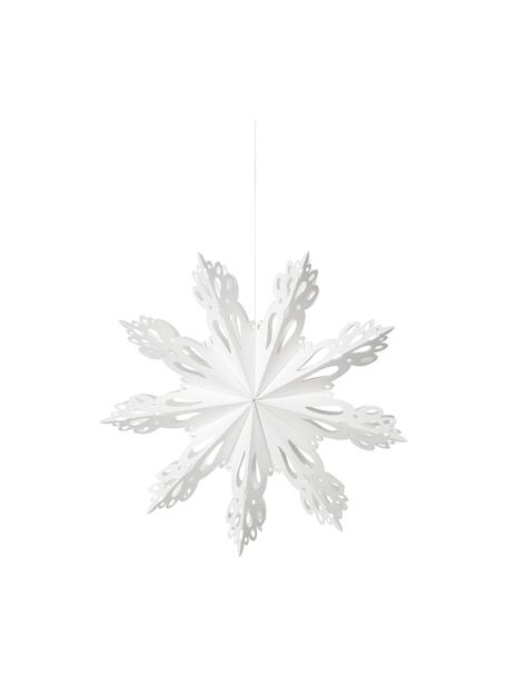Adorno para colgar copo de nieve Snowflake, Papel, Blanco, Ø 30 cm