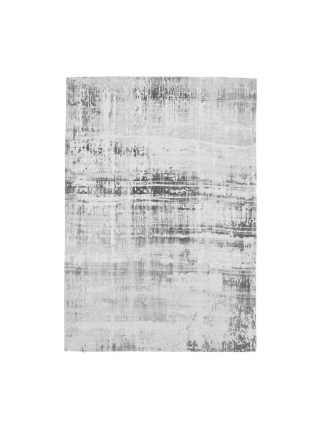 Flachgewebter Baumwollteppich Louisa, Flor: 85 % Baumwolle, 15 % Poly, Grautöne, B 80 x L 150 cm (Größe XS)