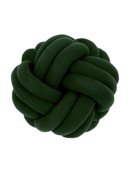 Poduszka supeł Twist, Ciemny zielony, Ø 30 cm