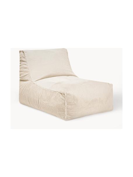 Chaise longue en fourrure synthétique Softy, Fourrure synthétique beige clair, larg. 65 x prof. 100 cm