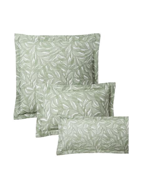 Žakárová bavlnená obliečka na vankúš Amita, Šalviovozelená, Š 70 x D 80 cm
