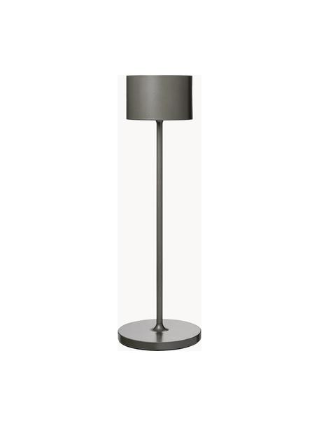 Mobile LED-Outdoor-Tischlampe Farol, dimmbar, Taupe, Ø 11 x H 34 cm