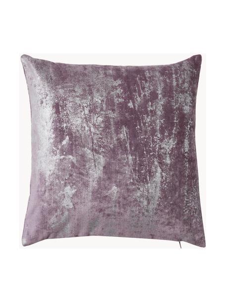 Poszewka na poduszkę z aksamitu Shiny, 100% aksamit poliestrowy, Blady różowy, lśniący, S 40 x D 40 cm