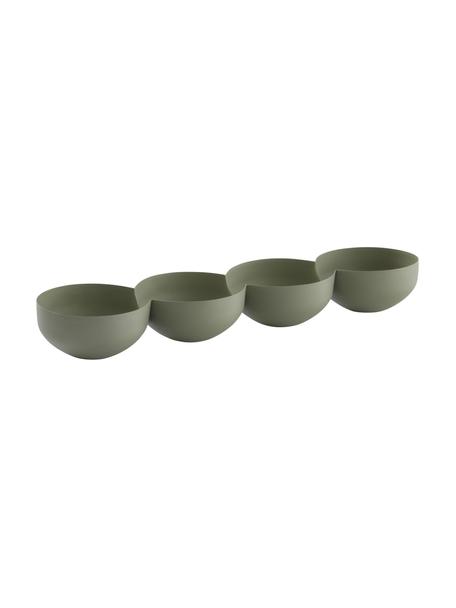 Cuencos para tapas Lola, Aluminio recubierto, Verde oscuro, An 40 x Al 5 cm